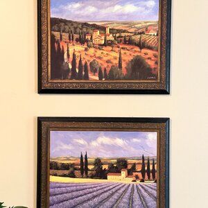 Captivating Tuscan Countryside: Exquisite Paintings on Wood